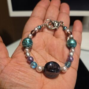 Elegant Multicolor Glass Beaded Bracelet